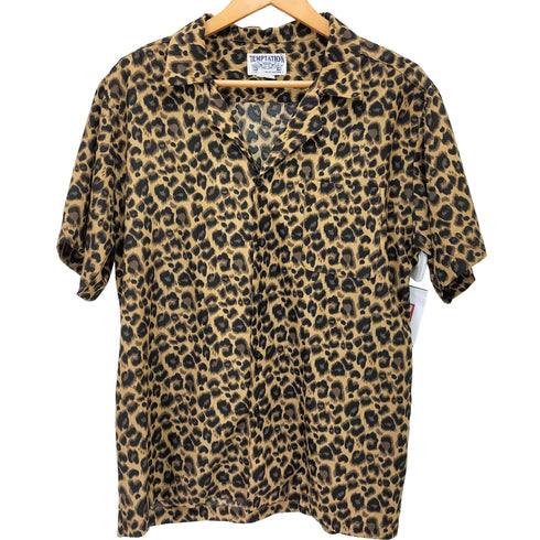 テンプテーション Temptation レオパード柄 開襟 シャツ メンズ