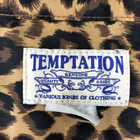 テンプテーション Temptation レオパード柄 開襟 シャツ メンズ