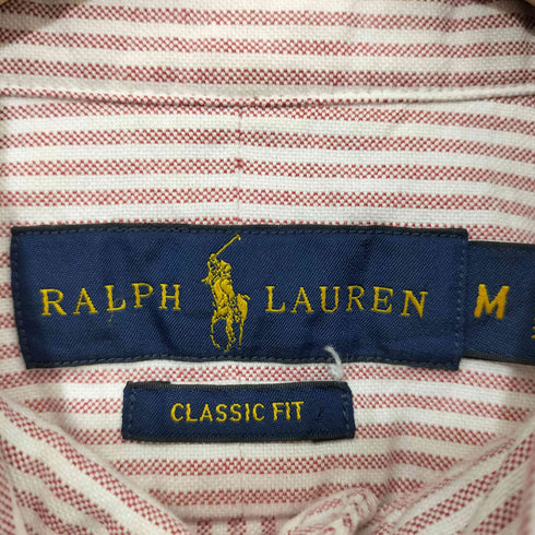 ラルフローレン RALPH LAUREN CLASSIC FIT ポニー刺繍 ストライプ ボタンダウンシャツ メンズ import:M