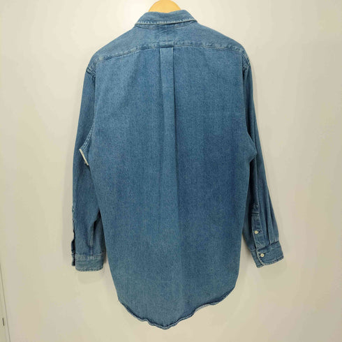 ラルフローレン RALPH LAUREN 90s ポロベア ボタンダウン デニムシャツ メンズ import:L