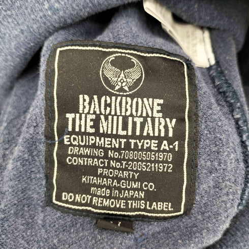 バックボーン BACKBONE ヴィンテージ加工 前V ミリタリースウェット メンズ JPN:M