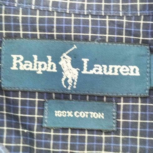 ラルフローレン RALPH LAUREN スモールポニー刺繍 チェック L/S BD シャツ メンズ 4X BIG