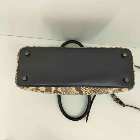 コーチ COACH SIERRA SATCHEL WITH SNAKE EMBOSSED LEATHER TRIM パイソン柄 レザー ショルダーバッグ レディース