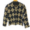 トリココムデギャルソン tricot COMME des GARCONS 90S AD1996 アーガイル柄 ウール ナイロン Vネック ニット セーター レディース