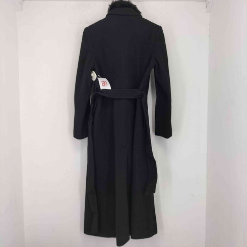 ファー付きウールロングコート レディース JPN:M