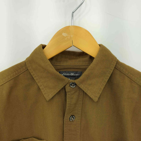 エディーバウアー Eddie Bauer ヘリンボーン レギュラーカラーシャツ メンズ import:S