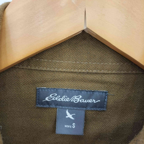 エディーバウアー Eddie Bauer ヘリンボーン レギュラーカラーシャツ メンズ import:S