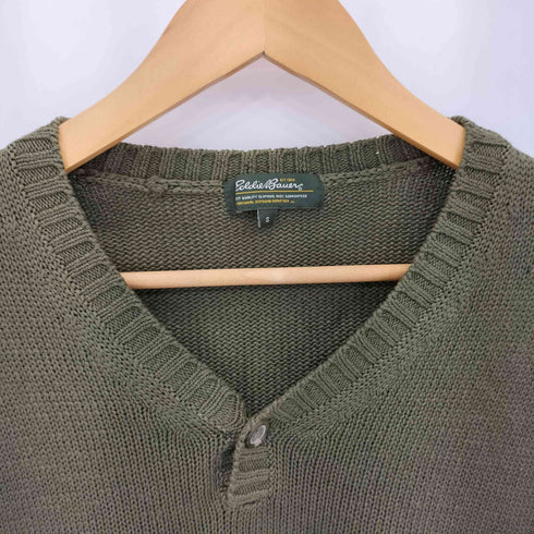 エディーバウアー Eddie Bauer ヘンリーネック コットンニット メンズ import:S