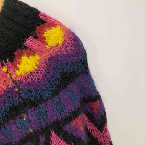 ザラ ZARA モヘア混 ネイティブ柄 ウール ニット セーター レディース import:S