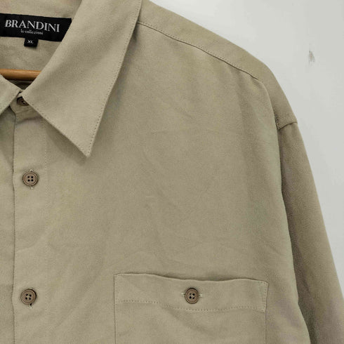 ブランディニ BRANDINI le collezioni 90s 香港製 ボックスシルエット フェイクスエードシャツ メンズ import:XL