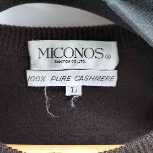 MICONOS PURE CASHMERE カシミヤカーディガン レディース L