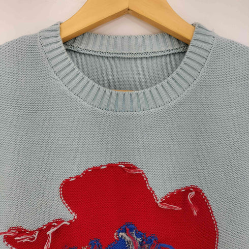 カンファーウッド CAMPHOR WOOD inside out flower motif cotton sweater インサイドアウトインターシャフラワーモチーフニット メンズ JPN:S