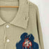 カンファーウッド CAMPHOR WOOD damage flower motif knit shirt cardigan ダメージ加工フラワーモチーフニット襟付きカーディガン メンズ JPN:M