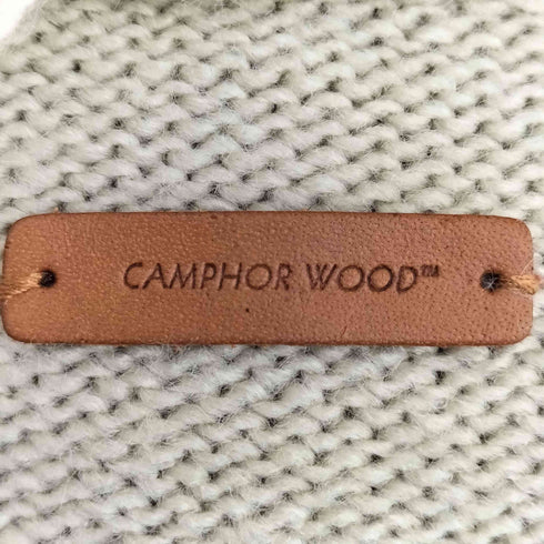 カンファーウッド CAMPHOR WOOD damage flower motif knit shirt cardigan ダメージ加工フラワーモチーフニット襟付きカーディガン メンズ JPN:M