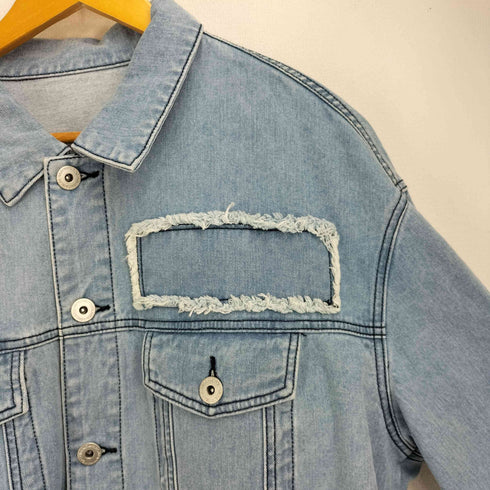 ハイパンダ HIPANDA バックロゴ刺繍 デニムジャケット メンズ import:L