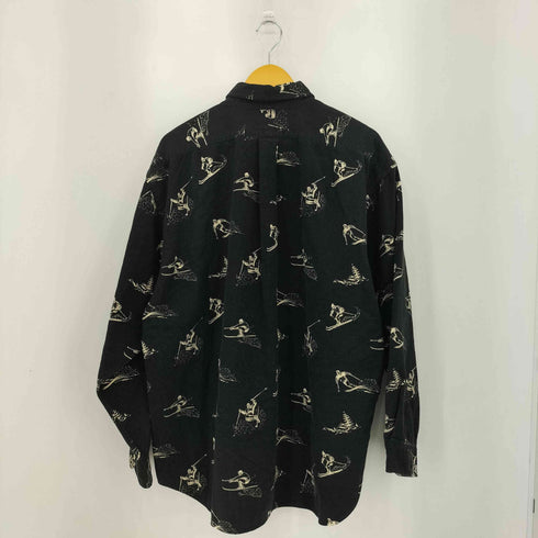 ラルフローレン RALPH LAUREN 90s BIG SHIRT ビッグシャツ スキー総柄 ボタンダウンシャツ メンズ XL