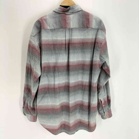 トミーヒルフィガー TOMMY HILFIGER 90S 台湾製 刺繍 ボーダーボタンダウンシャツ メンズ import:XL