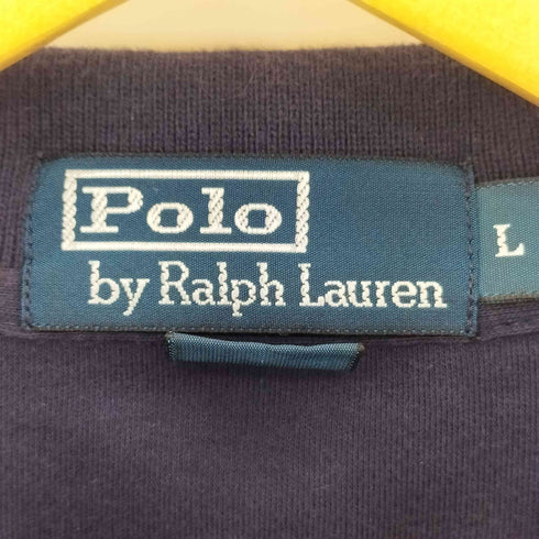 ポロバイラルフローレン Polo by RALPH LAUREN 90s ワンポイント ポニー刺繍 ロングスリーブ ポロシャツ メンズ L