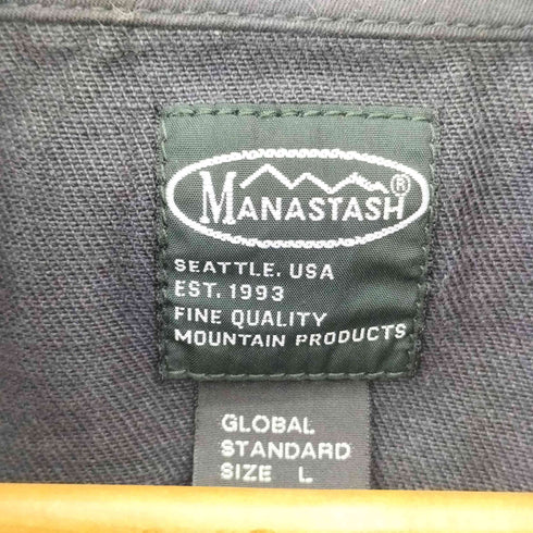 マナスタッシュ MANASTASH CHILLIWACK PULLOVER チリワック ロゴラベル デニムプルオーバー メンズ L