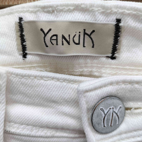ヤヌーク YANUK ホワイトボーイズスリムパンツ KAY レディース 25