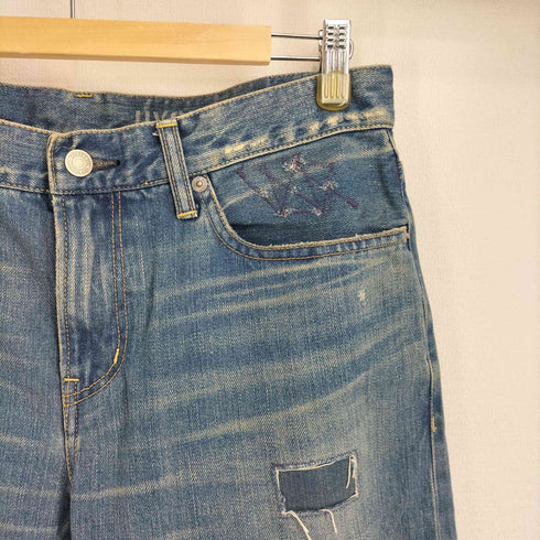 ヒステリックグラマー HYSTERIC GLAMOUR スクエアウインドウ リメイク スリム ストレートデニムパンツ メンズ US:32-33