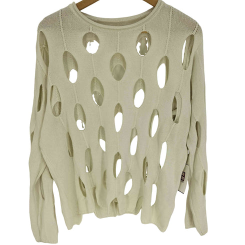 レイビームス Ray BEAMS 24SS スラッシュ 穴あき ニット プルオーバー レディース