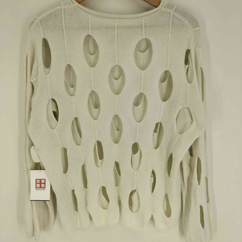 レイビームス Ray BEAMS 24SS スラッシュ 穴あき ニット プルオーバー レディース