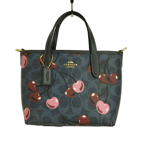 コーチ COACH シティ ミニ トート バッグ・シグネチャー キャンバス・チェリー プリント レディース