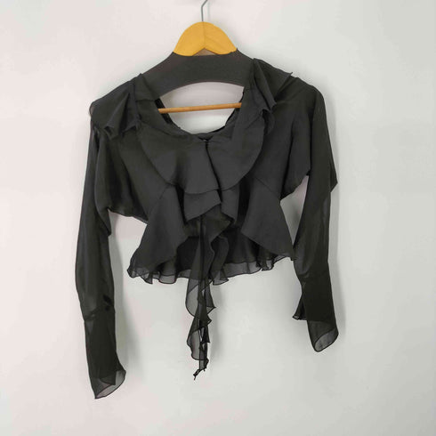 ダーリッチ Darich シフォンフリルショートカーディガン レディース FREE