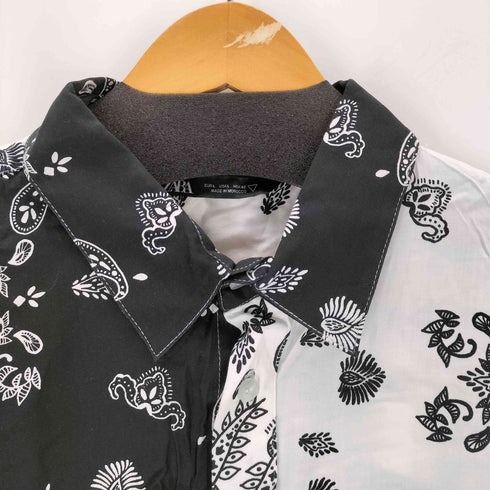 ザラ ZARA ペイズリー柄L/S レギュラーシャツ メンズ import:L