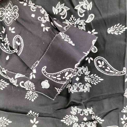 ザラ ZARA ペイズリー柄L/S レギュラーシャツ メンズ import:L