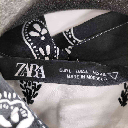ザラ ZARA ペイズリー柄L/S レギュラーシャツ メンズ import:L