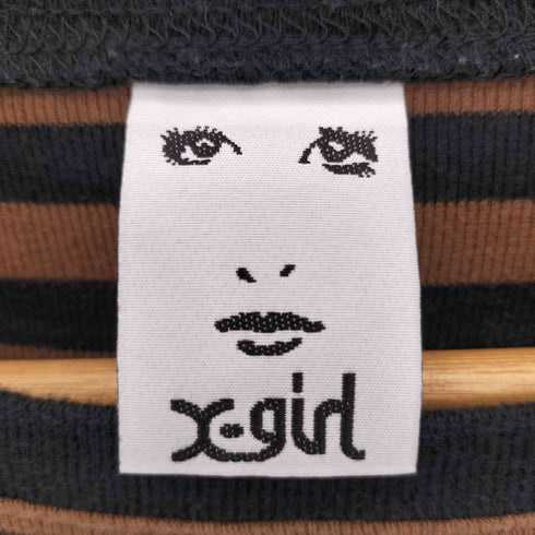 エックスガール X-girl ボーダー柄 クルーネック フレアワンピース レディース 1