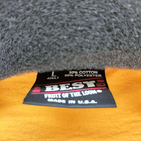 フルーツオブザルーム FRUIT OF THE LOOM USA製 シングルステッチ BEST プリントクルーネックTシャツ メンズ import:L