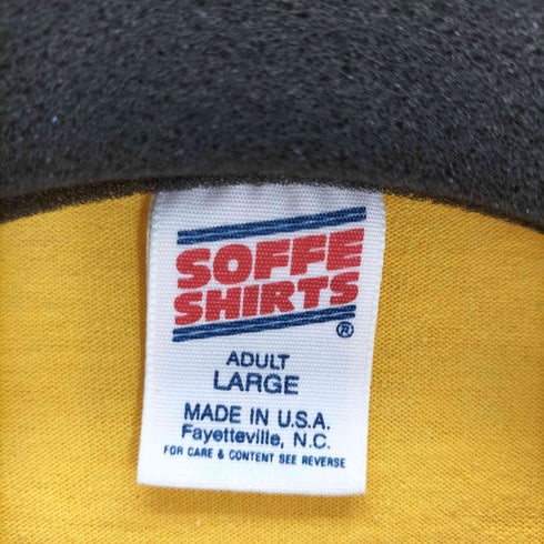 ソフェシャツ SOFFE SHIRTS USA製 シングルステッチ 両面プリントクルーネックTシャツ メンズ import:L