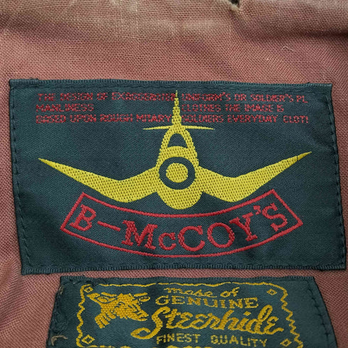 B-McCOY’S Steerhide ステアハイド レザージャケット メンズ 36