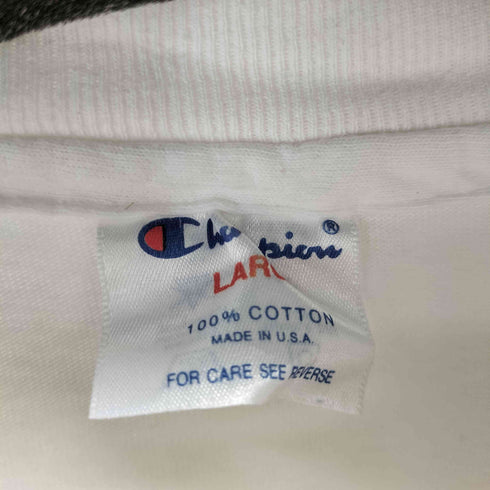 チャンピオン Champion USA製 シングルステッチ トリコタグ カレッジロゴプリントTシャツ メンズ import:L