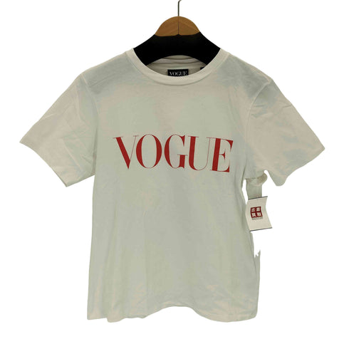 マガジンロゴプリント クルーネックTシャツ レディース import:M