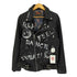 ONEMADE LAM LEATHER HAND PAINTED W-RIDERS JACKET ラムレザー ハンドペイント ダブルライダースジャケット メンズ 48