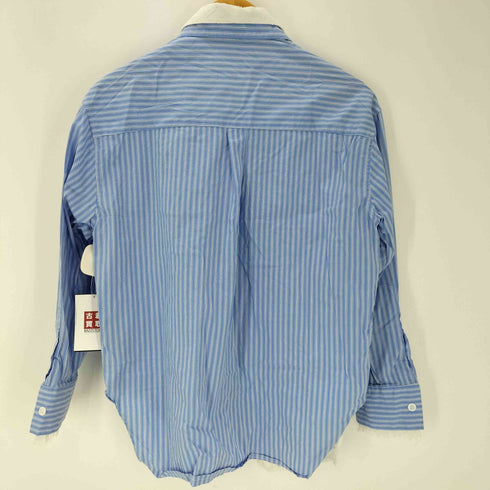 UNNNSAD Lace Layered Striped Shirt レース レイヤード L/S ストライプ シャツ レディース import:S