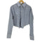 RECTO 22SS Cropped Striped Shirt Pullover L/S クロップド ハーフボタン ストライプ シャツ プルオーバー レディース FREE