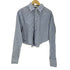 RECTO 22SS Cropped Striped Shirt Pullover L/S クロップド ハーフボタン ストライプ シャツ プルオーバー レディース FREE