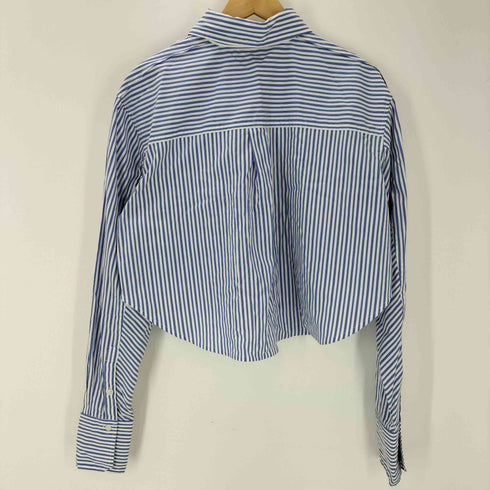RECTO 22SS Cropped Striped Shirt Pullover L/S クロップド ハーフボタン ストライプ シャツ プルオーバー レディース FREE