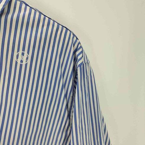 RECTO 22SS Cropped Striped Shirt Pullover L/S クロップド ハーフボタン ストライプ シャツ プルオーバー レディース FREE