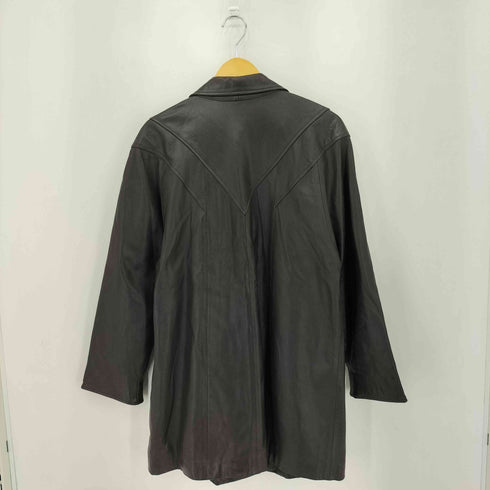 Lamb 裏地デザイン ラムレザー 2B チェスターコート メンズ F