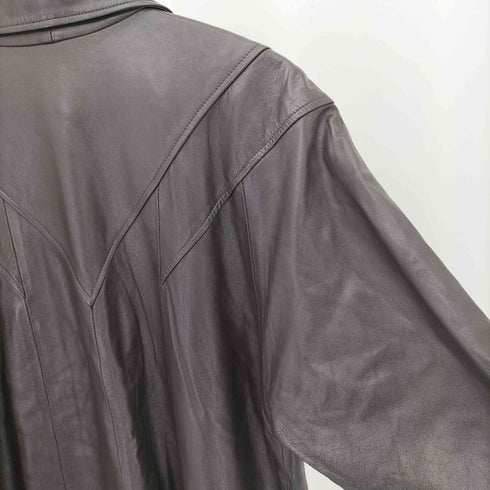 Lamb 裏地デザイン ラムレザー 2B チェスターコート メンズ F