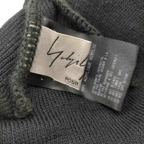 ヨウジヤマモトプールオム Yohji Yamamoto POUR HOMME 20AW BLEND BEANIE YY LO ブレンド ビーニー ニット キャップ メンズ