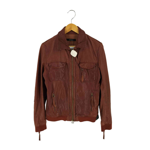 ジョンブル Johnbull ラムレザー ジップアップジャケット メンズ JPN:L