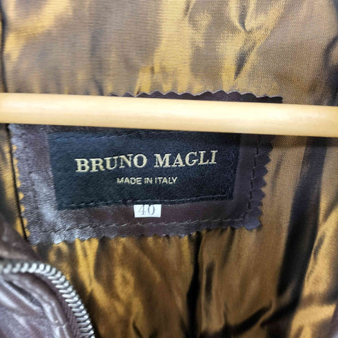 ブルーノマリ BRUNO MAGLI イタリア製 フード収納 レザージャケット メンズ 40