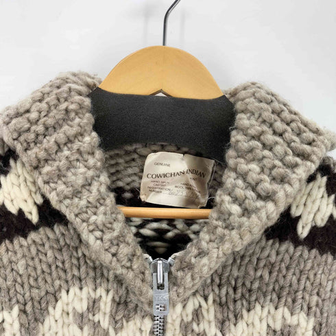 COWICHAN INDIAN ジップアップ カウチンニットセーター メンズ